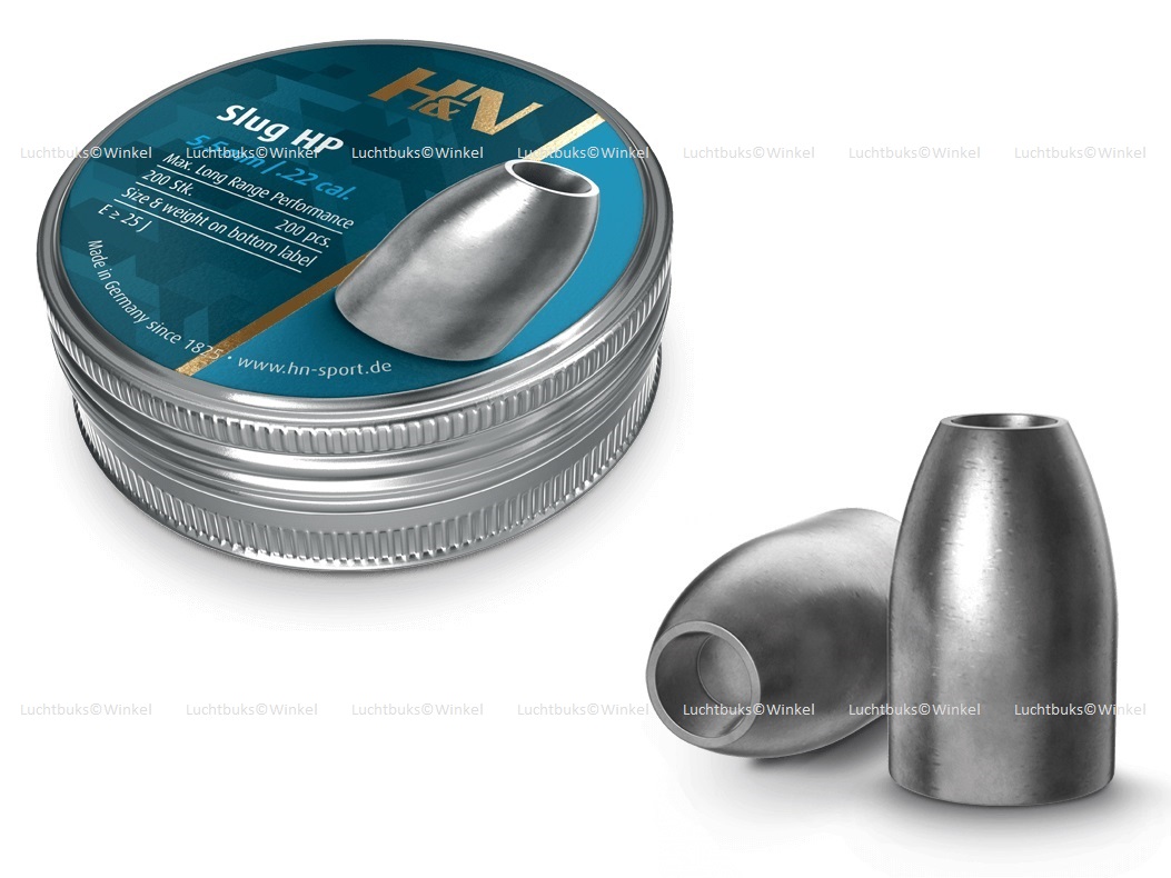 H&N Slug HP 5.50mm .217 Luchtdruk Kogeltjes 1.36 gram, 21 grain blikje 200